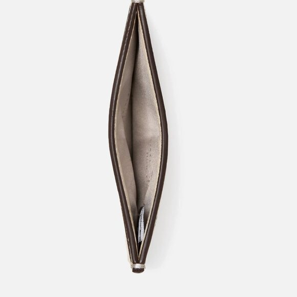 New Bridget Crinkle Patent Small Slim Card Holder Meringue - Picture 3 of 4